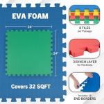 Interlocking EVA Foam Mat Tiles 8-Pack