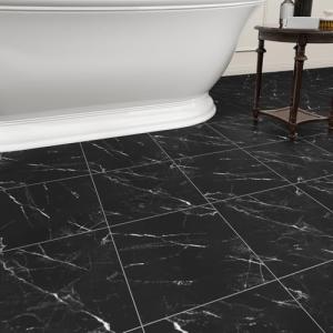 20-Pack Black Vein Marble Peel and Stick Tiles