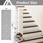 Indoor Non-Slip Stair Tread Mat, 28x9 cm, Gray