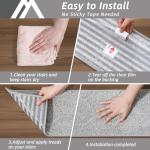 Indoor Non-Slip Stair Tread Mat, 28x9 cm, Gray