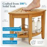 15.5" AquaTeak Teak Corner Shower Bench & Care Kit