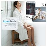 15.5" AquaTeak Teak Corner Shower Bench & Care Kit