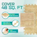 Walnut Marble Interlocking Foam Floor Tiles, 12 Pack