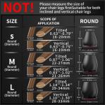 Silicone Chair Leg Floor Protectors - 24 Pack