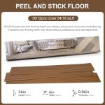Deep Brown Peel and Stick Vinyl Floor Tiles 36-Pack