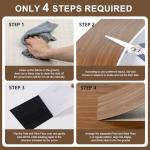 Deep Brown Peel and Stick Vinyl Floor Tiles 36-Pack