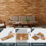 EZ-Wall 3D Teak Wood Mosaic Tile Set of 10