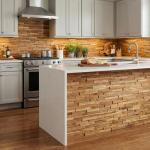EZ-Wall 3D Teak Wood Mosaic Tile Set of 10