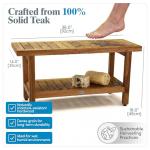 AquaTeak 36" Spa Teak Shower Bench with Care Kit