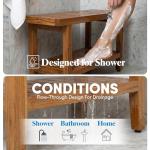 AquaTeak 36" Spa Teak Shower Bench with Care Kit