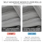 Grey Wood Grain Peel and Stick Floor Tiles