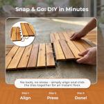 Interlocking Acacia Hardwood Deck Tiles - 12x12