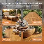 Interlocking Acacia Hardwood Deck Tiles - 12x12