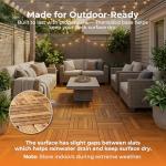 Interlocking Acacia Hardwood Deck Tiles - 12x12