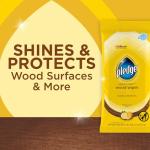 Pledge Wood Wipes - Shines & Protects, 24 Count