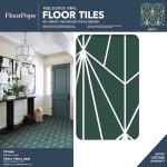 Beryl Peel & Stick Green Floor Tiles
