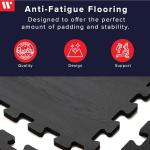 Raven's Wing Black Foam Floor Tiles, 100 Sq Ft