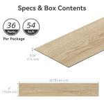 Peel and Stick Vinyl Floor Tiles - 36 Pack
