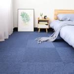 Heavy Duty Blue Peel and Stick Carpet Tiles