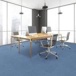 Heavy Duty Blue Peel and Stick Carpet Tiles