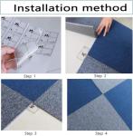 Heavy Duty Blue Peel and Stick Carpet Tiles