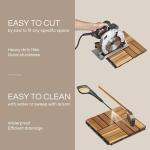 Acacia Wood Interlocking Deck Tiles - 10 Pcs