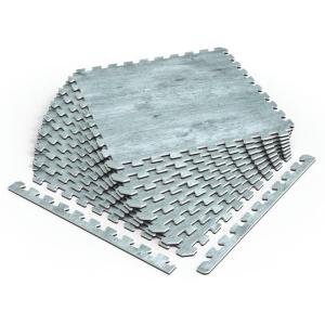 NÖRSK Reversible Faux Wood Foam Floor Tiles 4-Pack