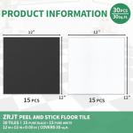 30-Pack Peel and Stick Vinyl Floor Tiles