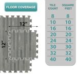 Interlocking Foam Wood Floor Mats - 16 Tiles
