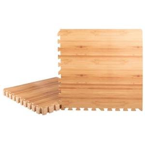 Natural Woodgrain EVA Foam Floor Tiles - 6-Pack