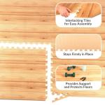 Natural Woodgrain EVA Foam Floor Tiles - 6-Pack