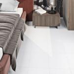 White Peel and Stick Vinyl Floor Tiles - 4-Pack