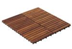 Solid Teak Interlocking Flooring Tiles (Set of 10)