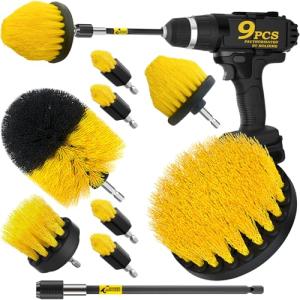 Holikme 9-Pack All-Purpose Drill Brush Set
