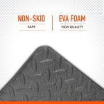 Black Anti-Fatigue Foam Mat, 7.7ft x 3.8ft