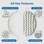 6-Pack Steam Mop Pads for Bissell Steam Cleaner, Washable Replacement Pads for Bissell Powerfresh Deluxe, Effective Cleaning on Hardwood/Tile/Ceramic/Marble for Maintenance/Deep &Quick Spot Cleaning
