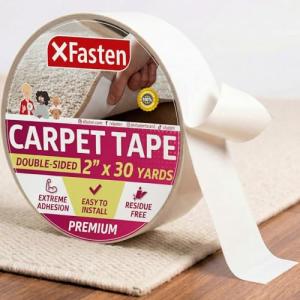 XFasten 2" Double Sided Carpet Tape, 30 Yards