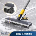 Yocada 2-in-1 Telescopic Floor Scrub Brush