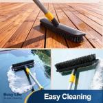 Yocada 2-in-1 Telescopic Floor Scrub Brush