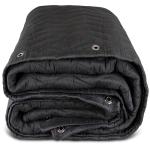 Acoustic Sound Dampening Blanket with Grommets, Black
