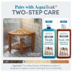 15.5" AquaTeak Teak Corner Shower Bench & Care Kit