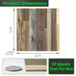 30-Pack Peel and Stick Vinyl Flooring Tiles