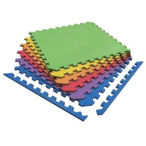 Reversible Foam Exercise Mats - 6 Interlocking Tiles