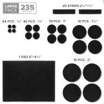 235 PCS Felt Furniture Pads for Hardwood Floors