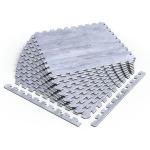 Stone Gray/Black Faux Wood Foam Floor Tiles, 4-Pack