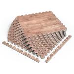 NÖRSK Reversible Faux Wood Foam Floor Tiles 4-Pack