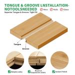 Jeedeson Light Honey Bamboo Interlocking Flooring Planks