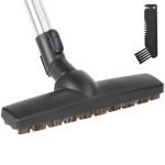 SheildOn Horse Hair Floorhead for Miele Vacuum Cleaners, 12" Wide Hardwood Floor Brush as Vacuum Attachment Replacement Parts, Soft Bristles Head & Wheels Ideal for Hard Floors Cleaning