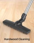 SheildOn Horse Hair Floorhead for Miele Vacuum Cleaners, 12" Wide Hardwood Floor Brush as Vacuum Attachment Replacement Parts, Soft Bristles Head & Wheels Ideal for Hard Floors Cleaning