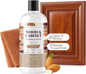 Wood Polish Bundle with Microfiber Cloth - Almond Scent
